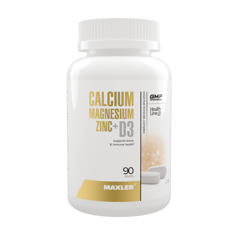 Maxler Calcium Zinс Magnesium+D3, 90 таб