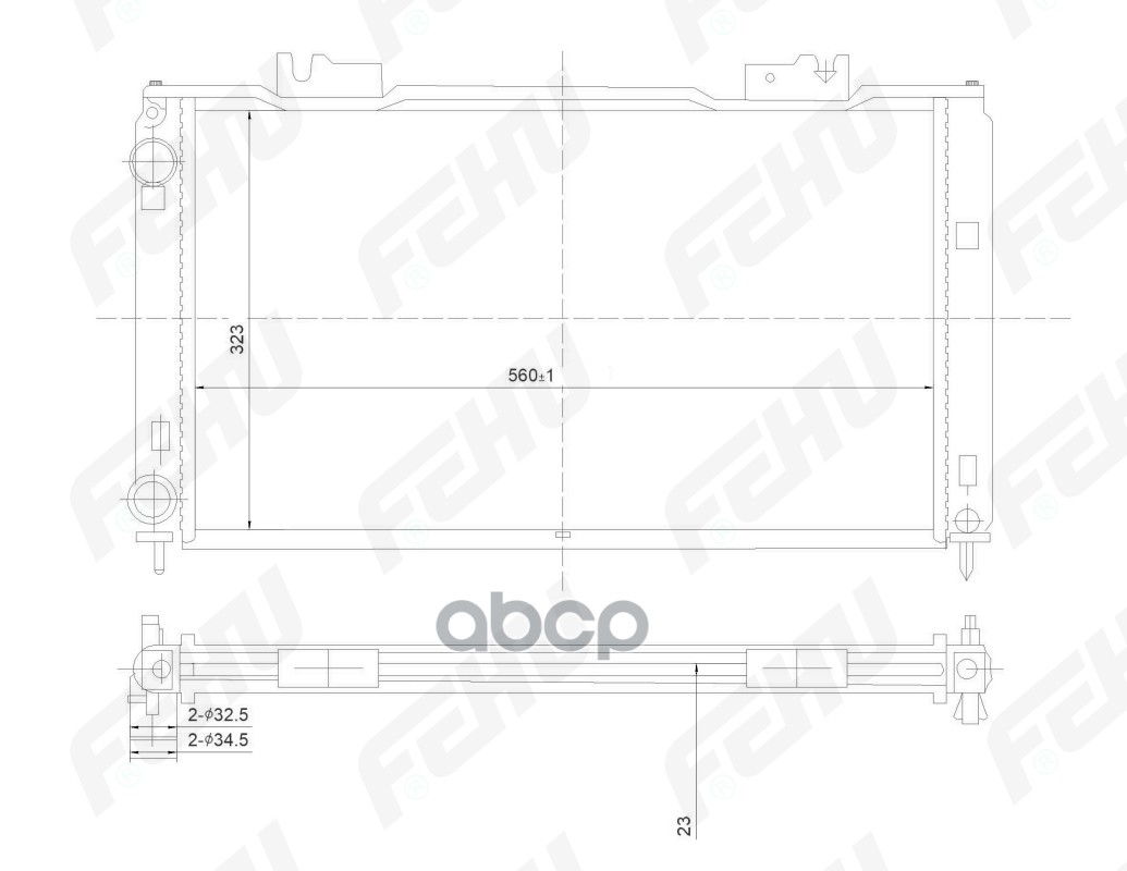 

FEHU FRC1575M Радиатор охлаждения (сборный) VAZ 2170-72 Priora A/C Halla 1шт