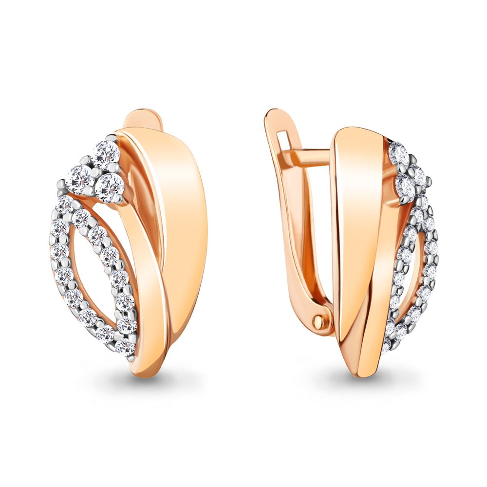 

Серьги из серебра с фианитом Aquamarine 48304А_925_з, 48304А_925_з