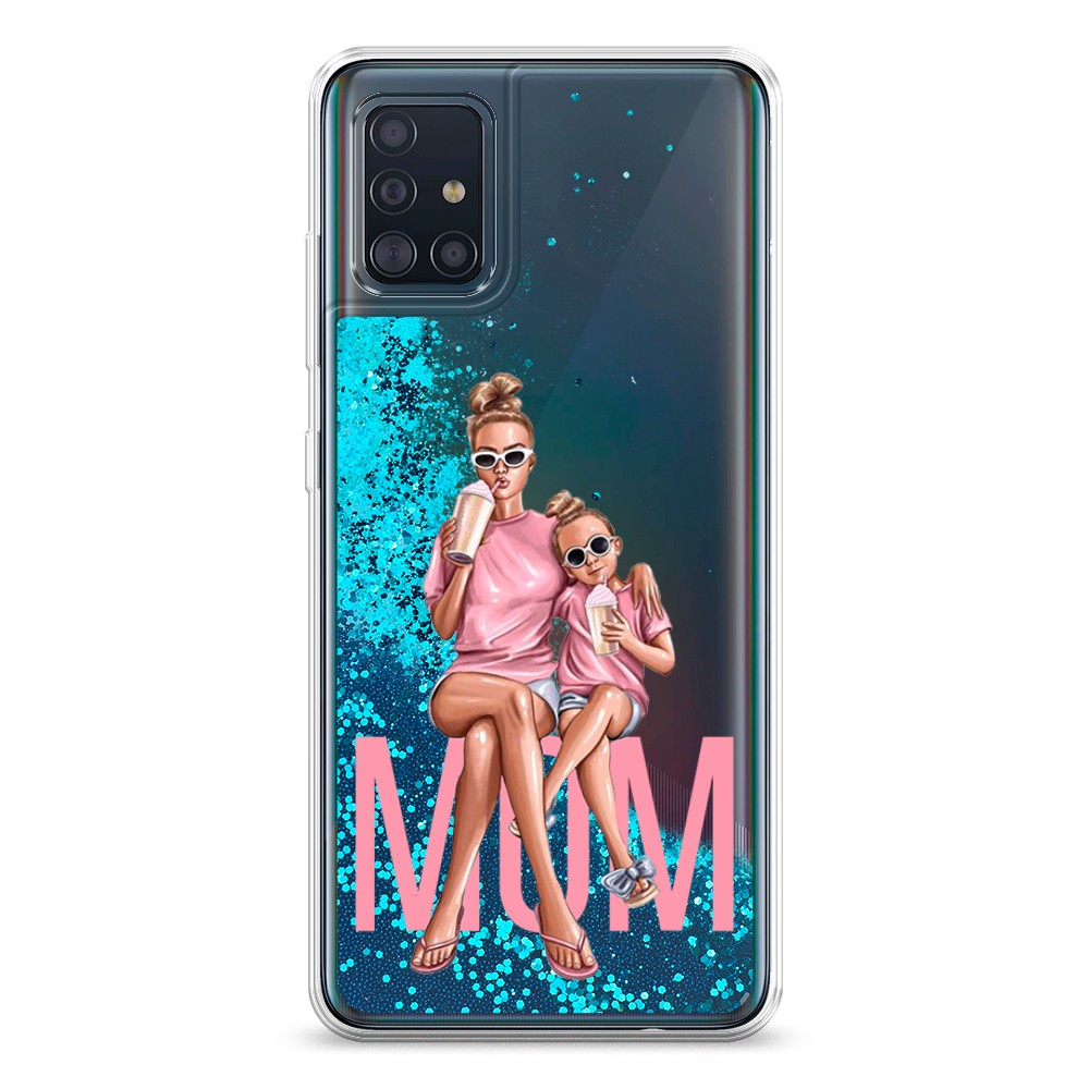 

Жидкий чехол с блестками "Lovely mom" на Samsung Galaxy A51