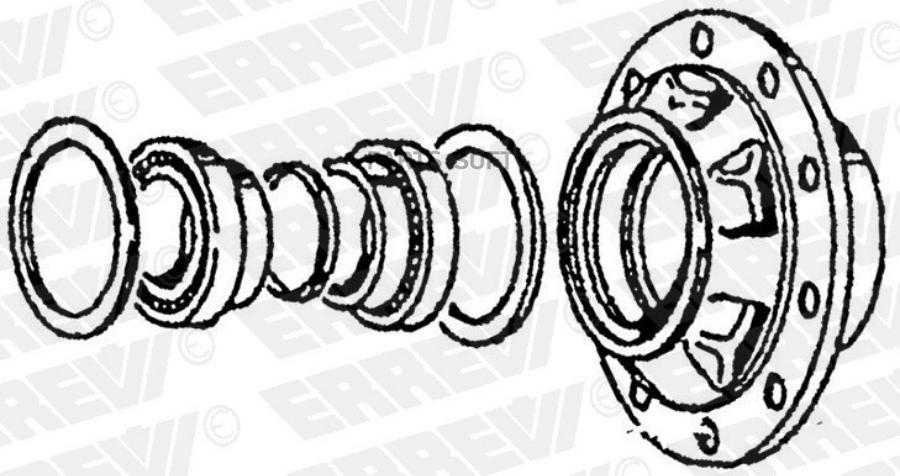 Ступица Колеса В Сборе C Подшипниками ERREVI 713645