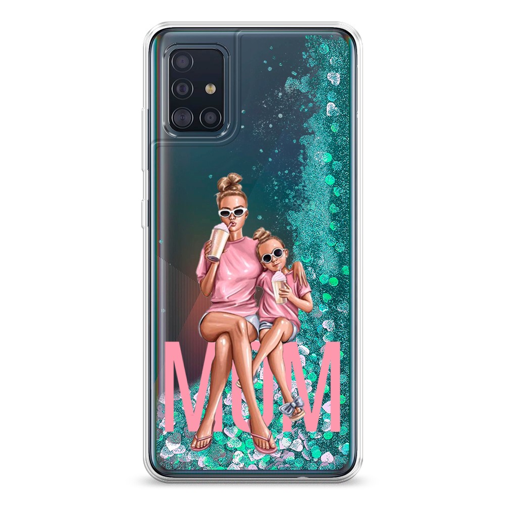 

Жидкий чехол с блестками "Lovely mom" на Samsung Galaxy A51, 28995-1