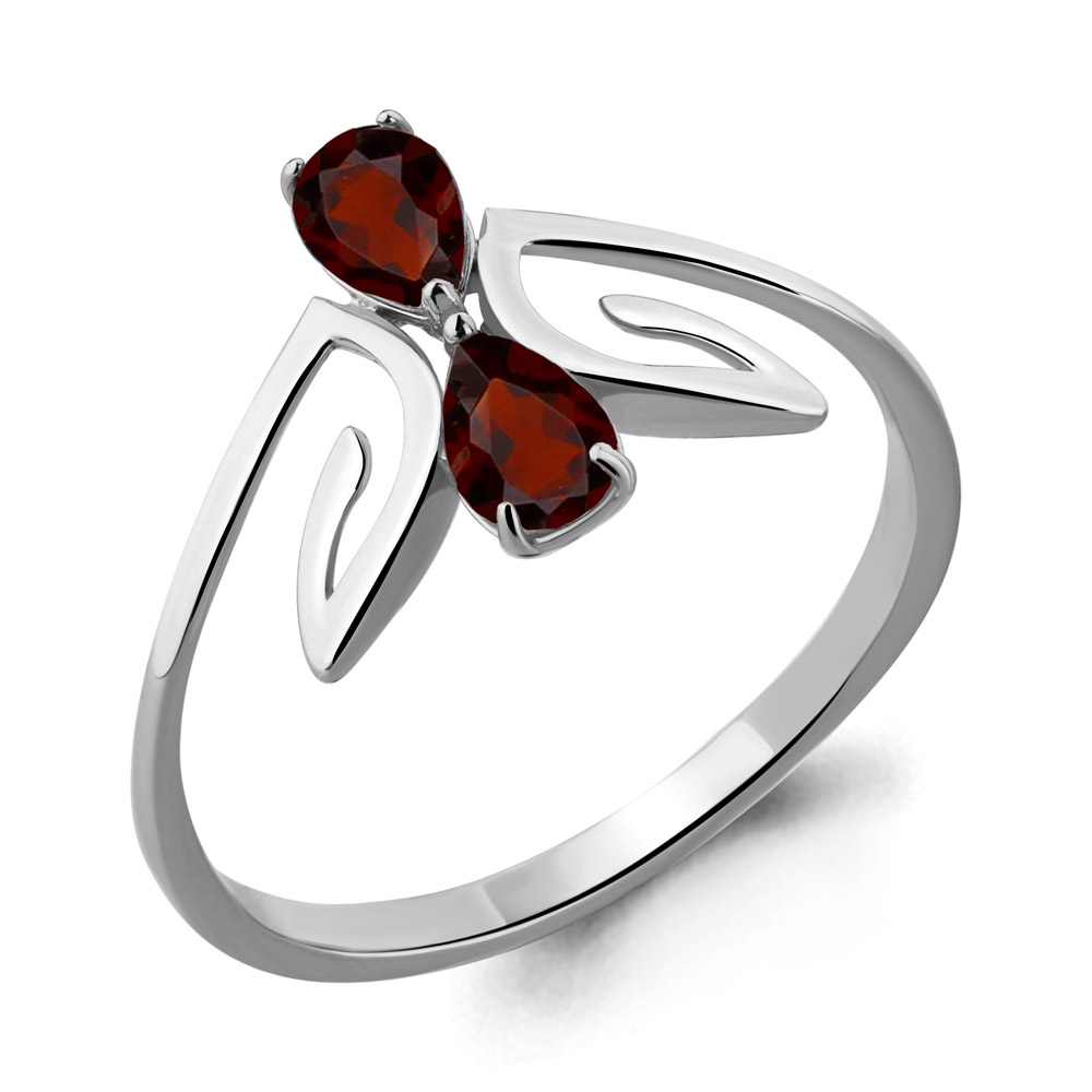 

Кольцо из серебра с гранатом р.  Aquamarine 6560103_925_р, 6560103_925_р