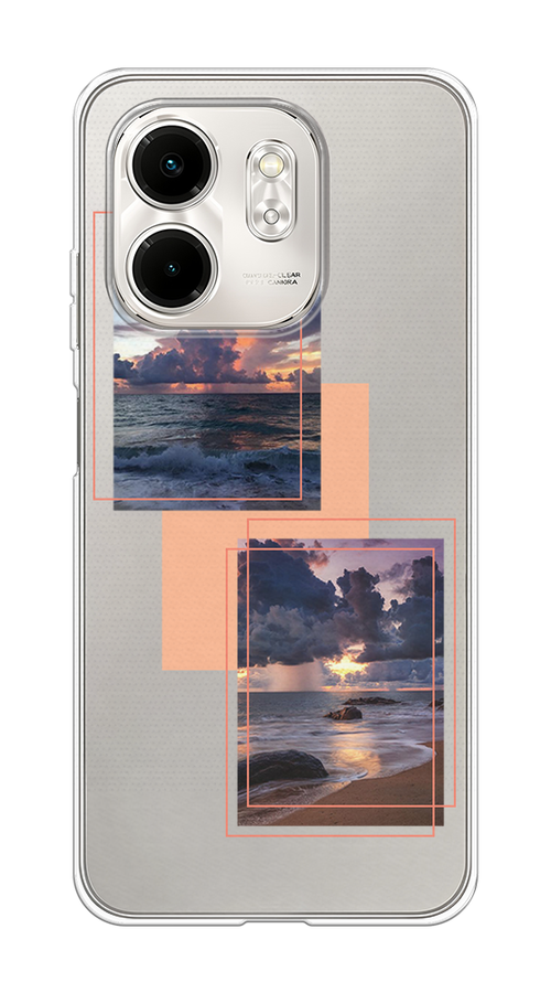 

Чехол на Infinix Smart 9/Hot 50i "Sky collage", Розовый;прозрачный;синий, 3106750-1