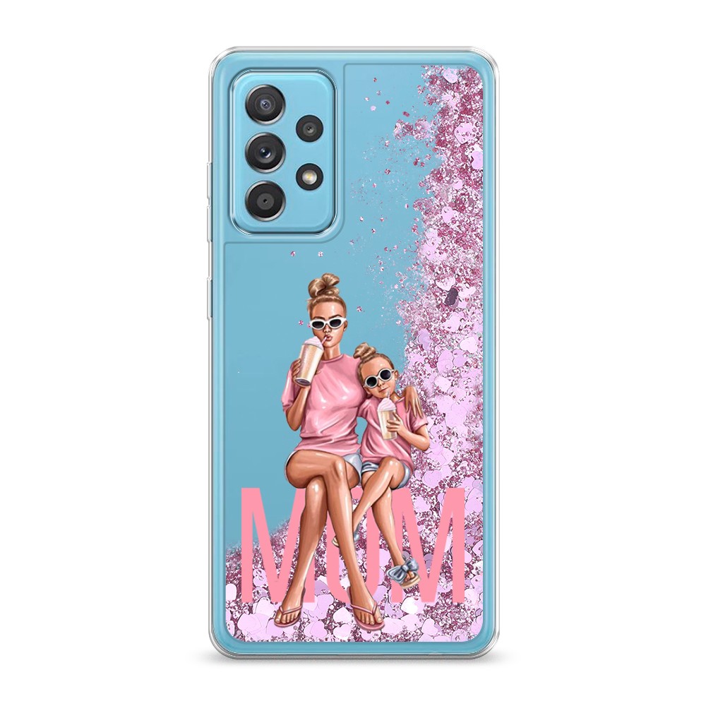 

Жидкий чехол с блестками "Lovely mom" на Samsung Galaxy A52s
