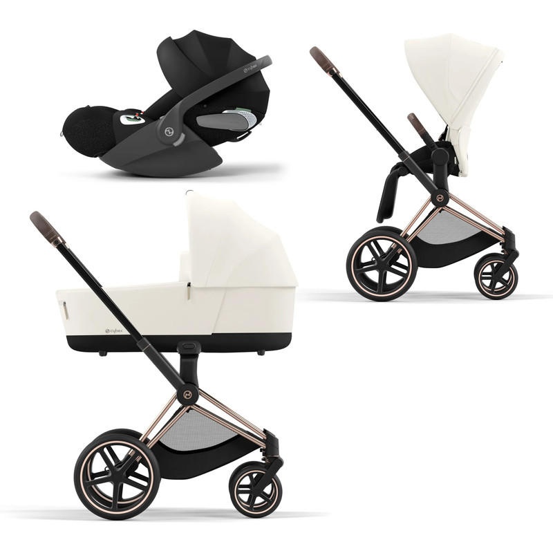 Коляска детская Cybex Priam-4-mix-3-1 СР4-3-1-RoseGold-OffWhite