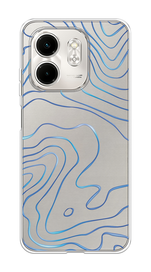 

Чехол на Infinix Smart 9/Hot 50i "Blue lines", Прозрачный;синий, 3106750-1