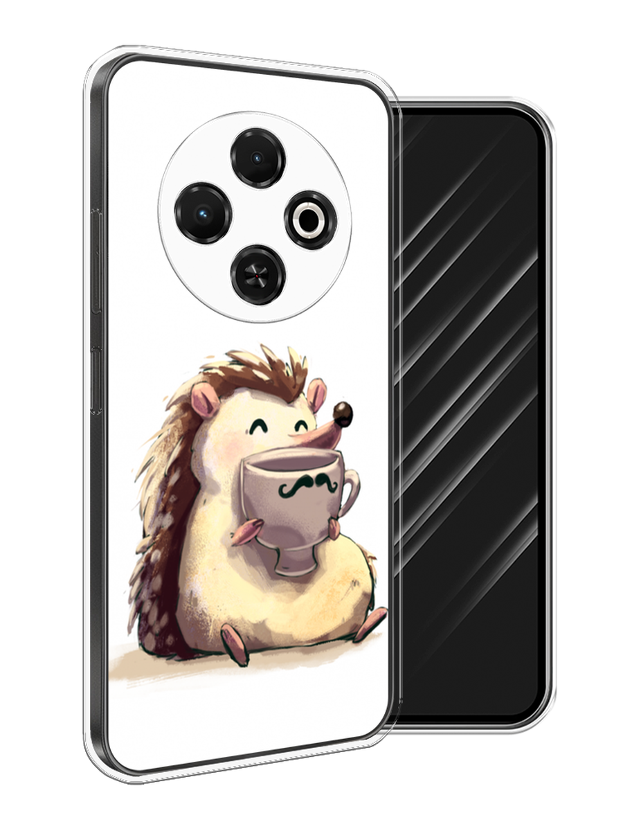 

Чехол Awog на Tecno Spark 30C "Еж кофеман", Белый;коричневый;бежевый, 309250-1