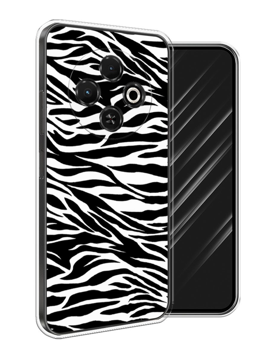 

Чехол Awog на Tecno Spark 30C "Принт зебра", Белый;серый;черный, 309250-1