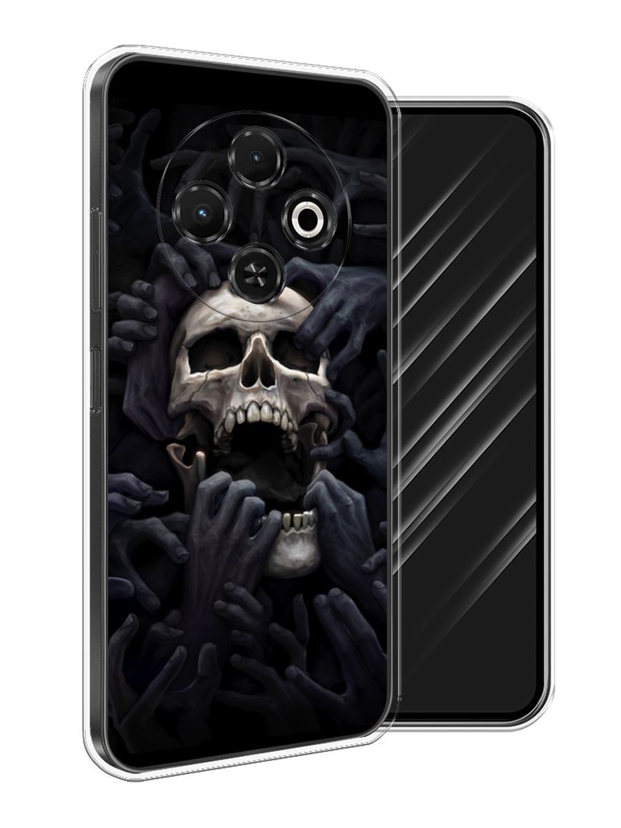 

Чехол Awog на Tecno Spark 30C "Череп 29", Черный;серый, 309250-1