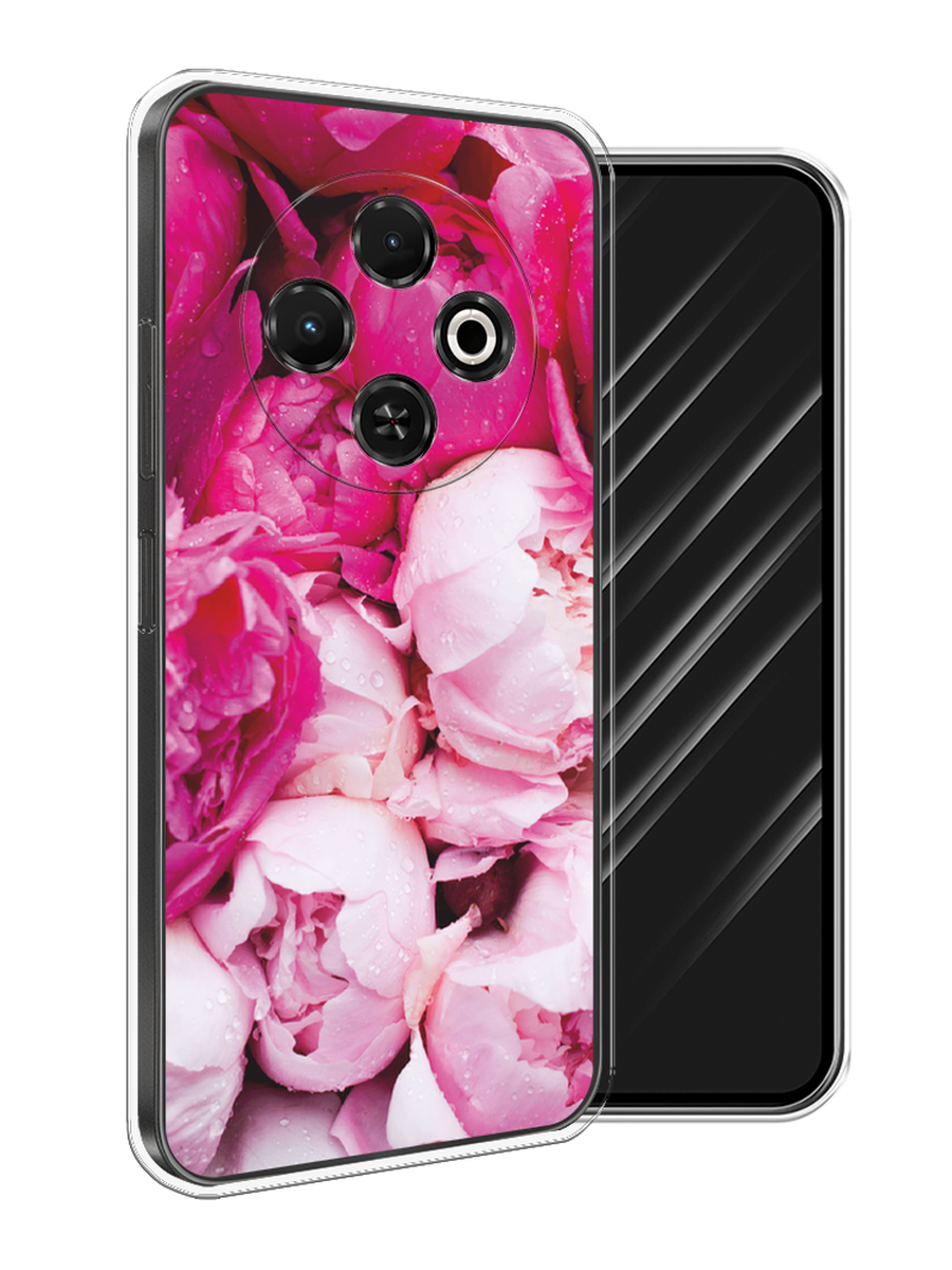

Чехол Awog на Tecno Spark 30C "Пионы розово-белые", Белый;розовый, 309250-1