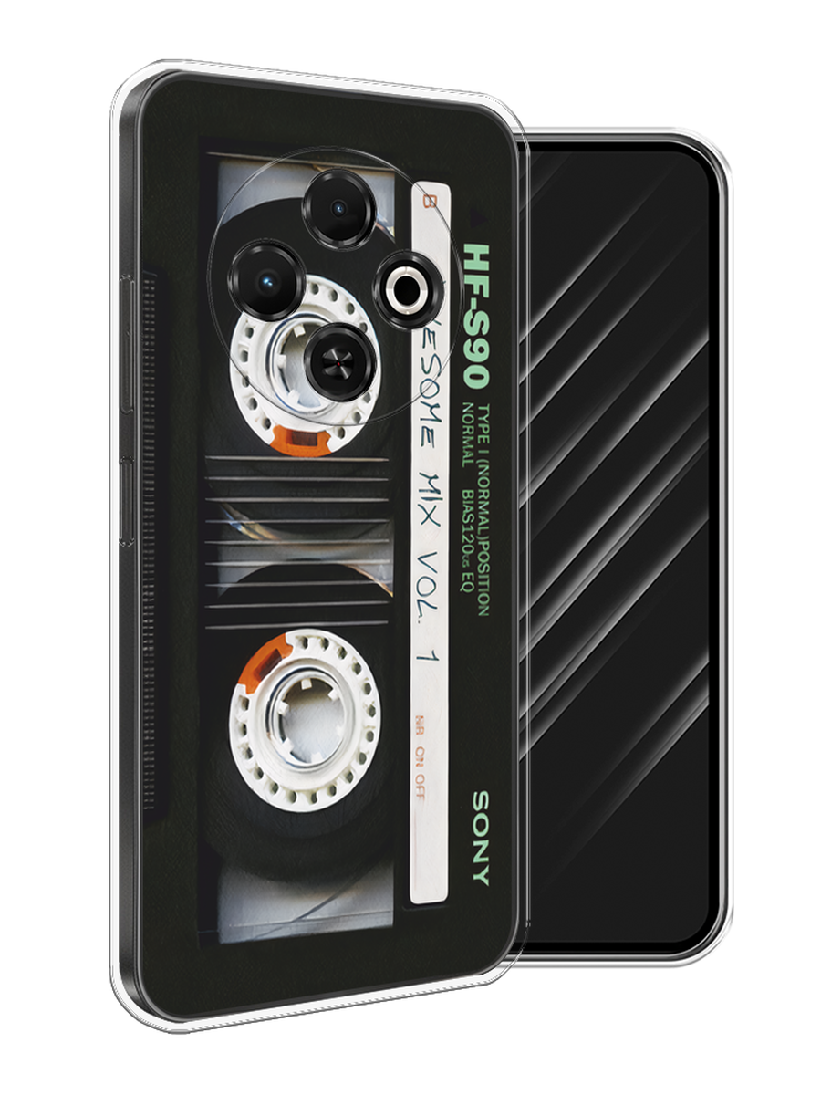 

Чехол Awog на Tecno Spark 30C "Кассета", Черный, 309250-1