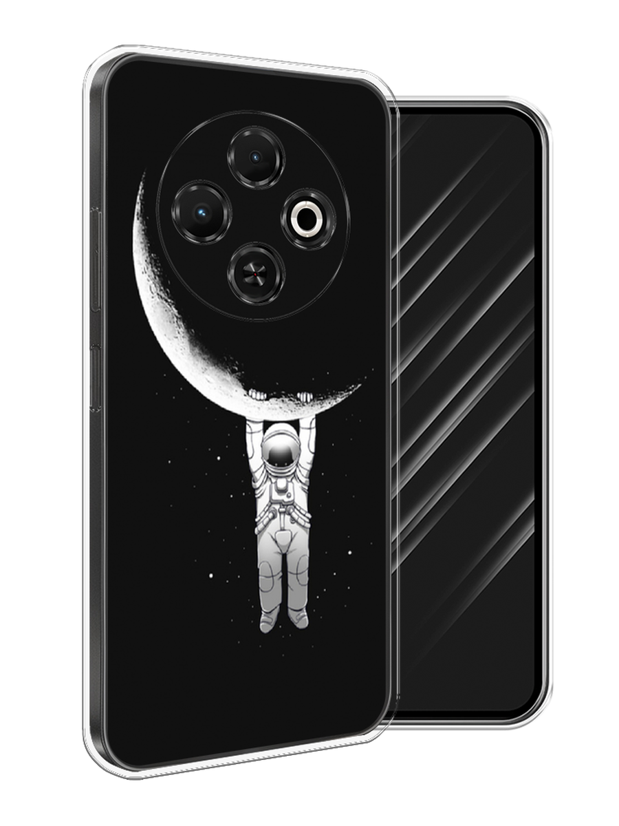 

Чехол Awog на Tecno Spark 30C "Космонавт", Белый;черный, 309250-1
