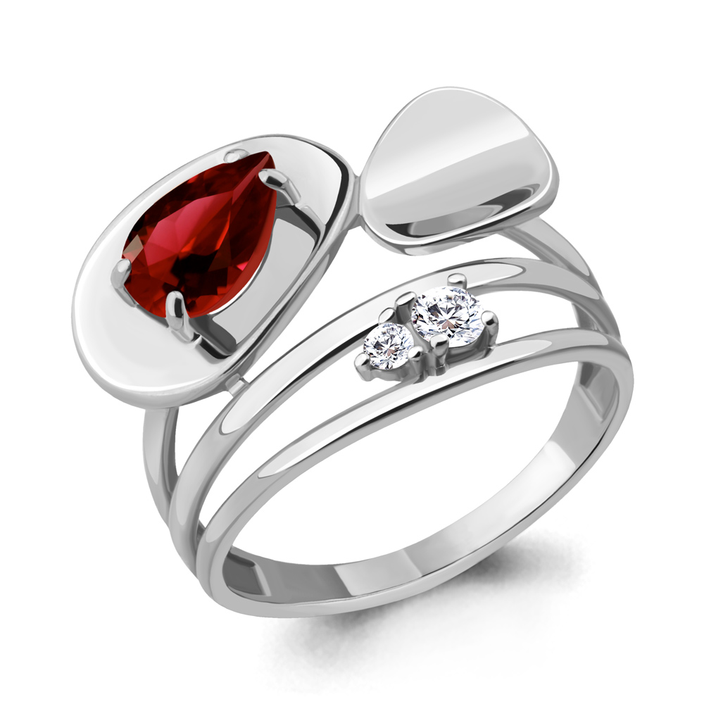 

Кольцо из серебра с гранатом р. , Aquamarine 6564703_925_р, 6564703_925_р