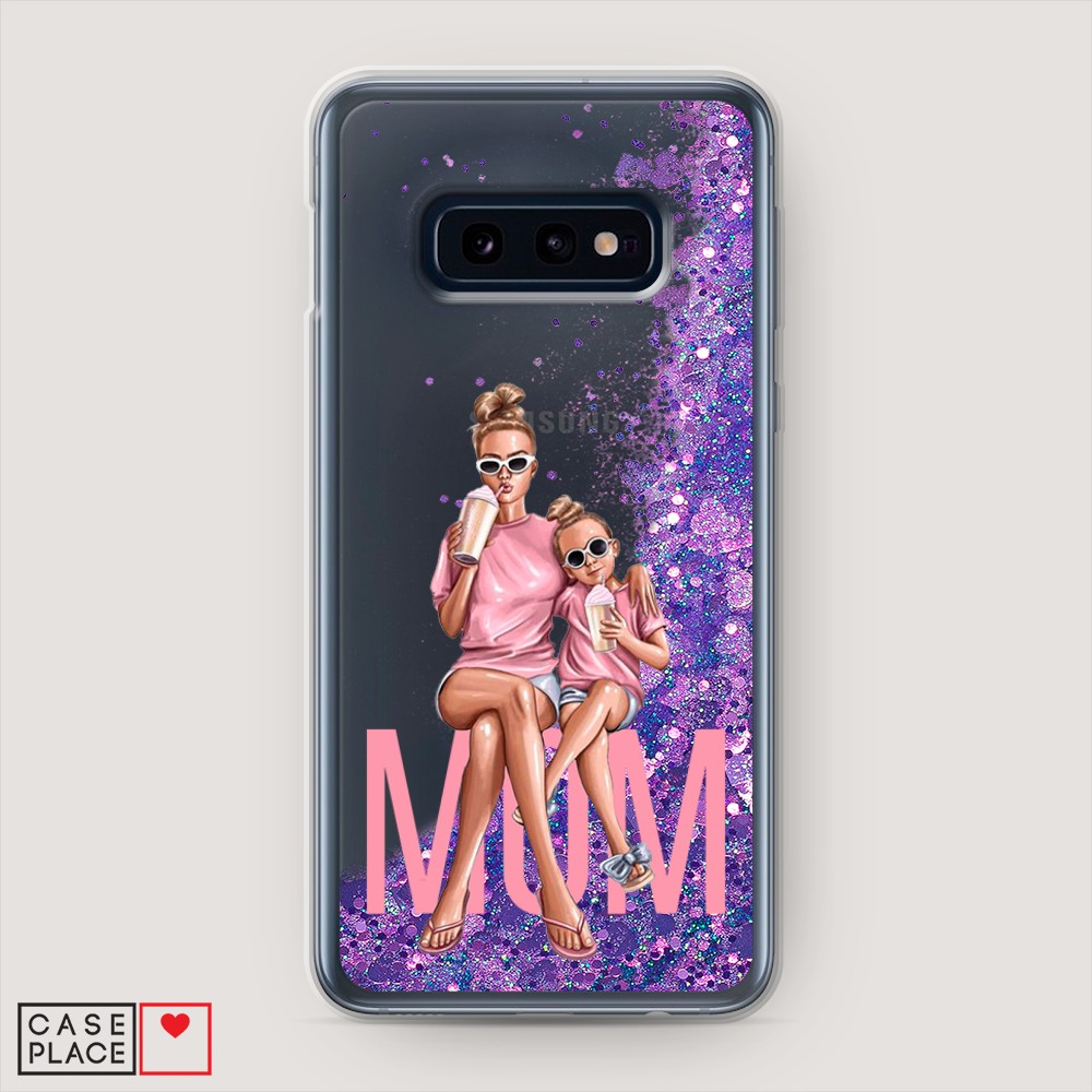 

Жидкий чехол с блестками "Lovely mom" на Samsung Galaxy S10E