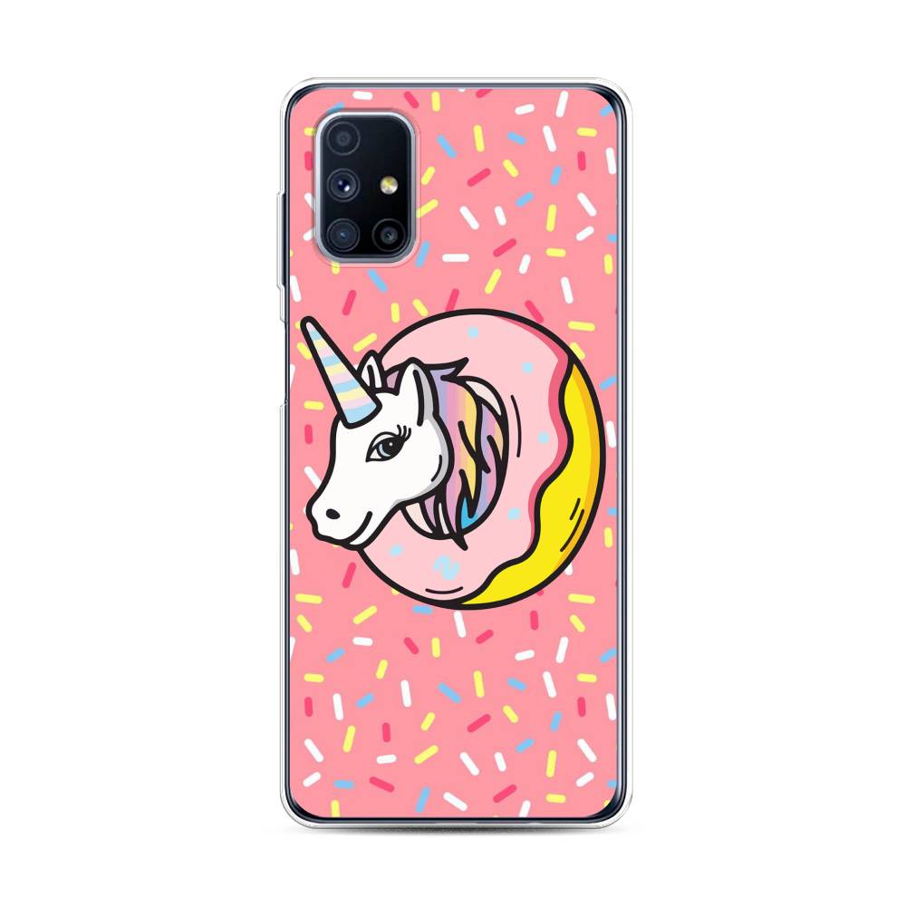 

Чехол Awog на Samsung Galaxy M31s / Самсунг M31s "Единорог в пончике", Розовый;желтый;белый, 2101450-2