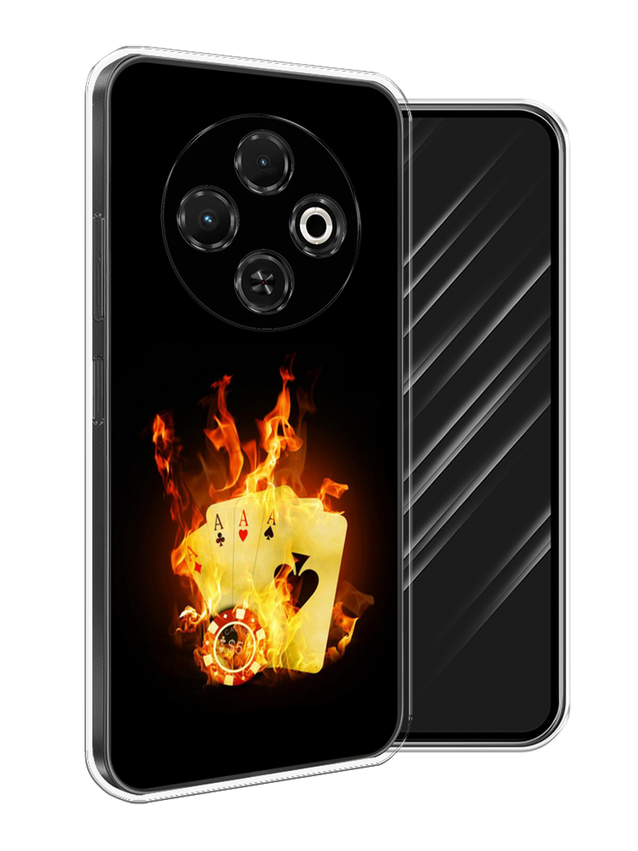 

Чехол Awog на Tecno Spark 30C "Горящие карты", Черный;оранжевый, 309250-1