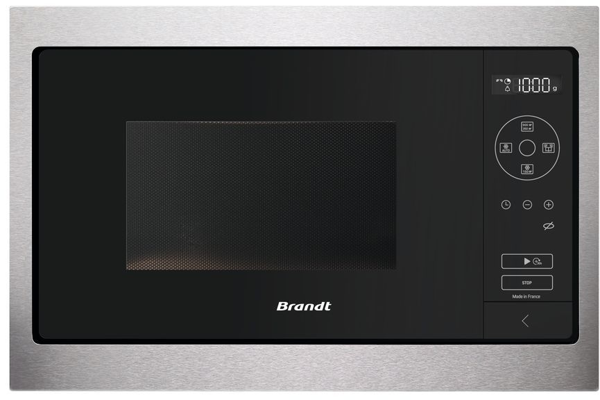 Встраиваемая микроволновая печь Brandt BMS7120X серебристый, серый, черный встраиваемая микроволновая печь brandt bms7120x серебристый серый