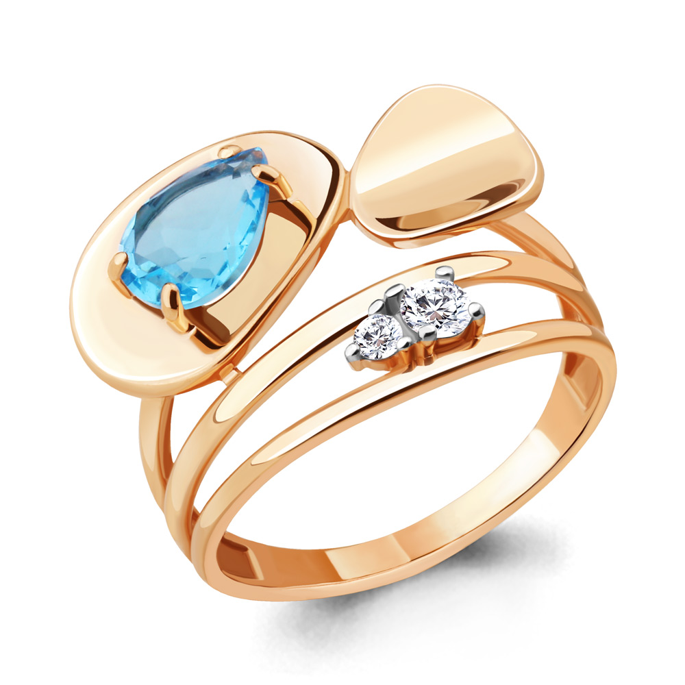 

Кольцо из серебра с топазом р. , Aquamarine 6564705_925_з, 6564705_925_з