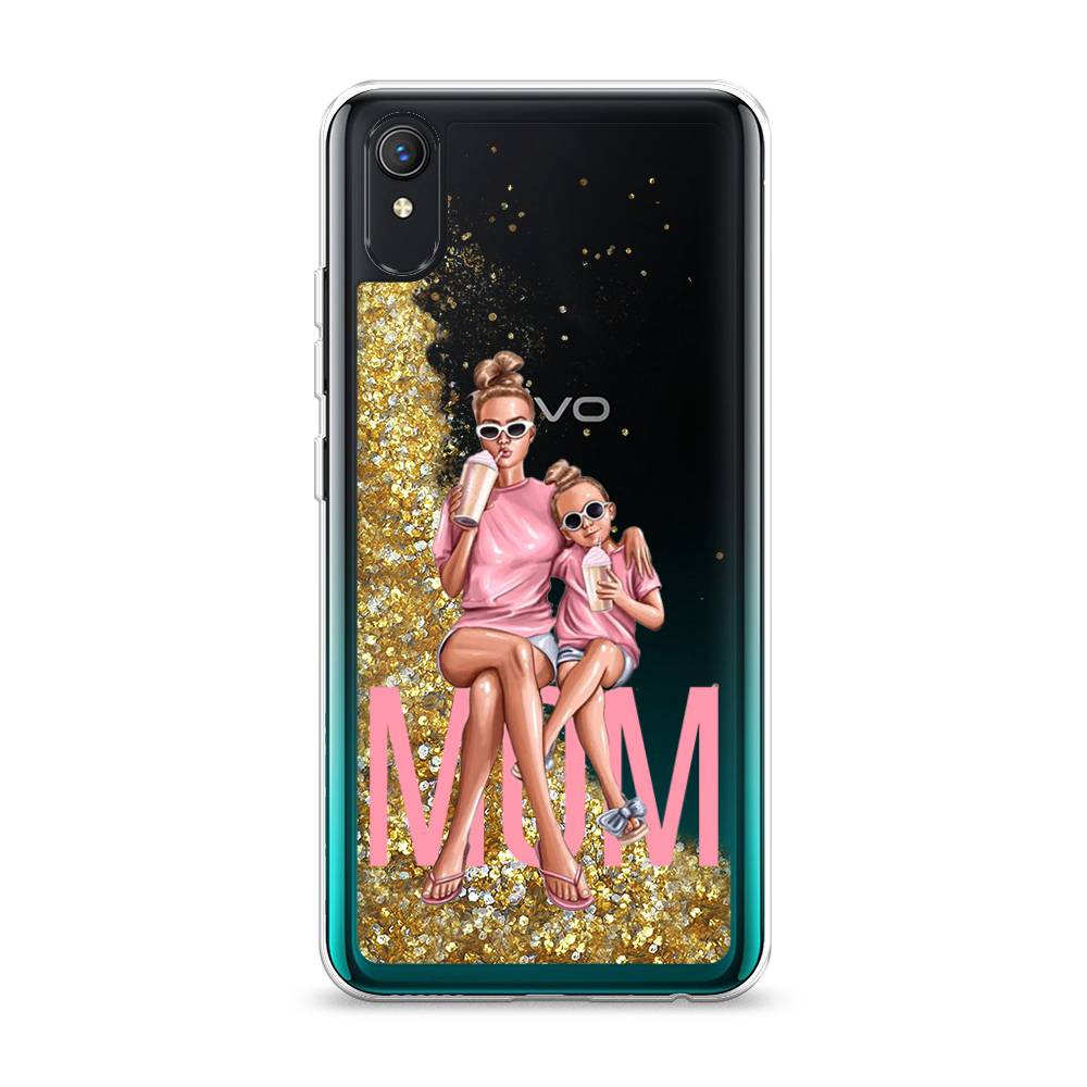 

Жидкий чехол с блестками "Lovely mom" на Vivo Y1s, 263290-1