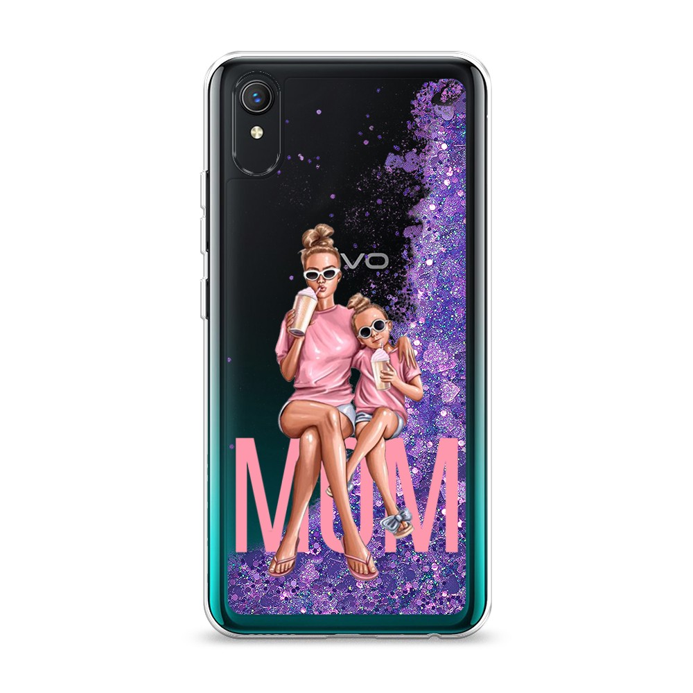 

Жидкий чехол с блестками "Lovely mom" на Vivo Y1s, 263292-1