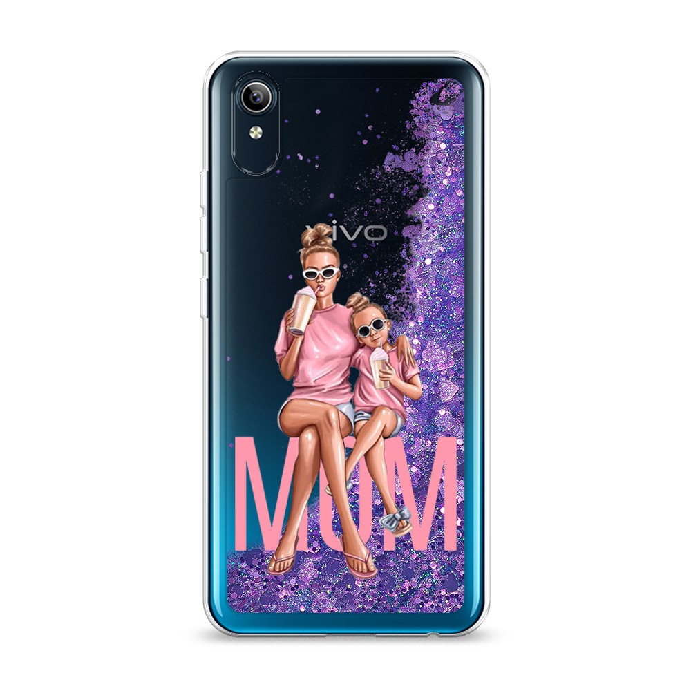 

Жидкий чехол с блестками "Lovely mom" на Vivo Y91c, 262892-1