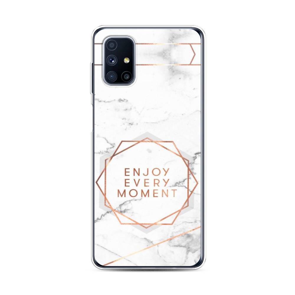 

Чехол Awog на Samsung Galaxy M31s / Самсунг M31s "Enjoy every moment мрамор", Белый;розовый;серый, 2101450-7