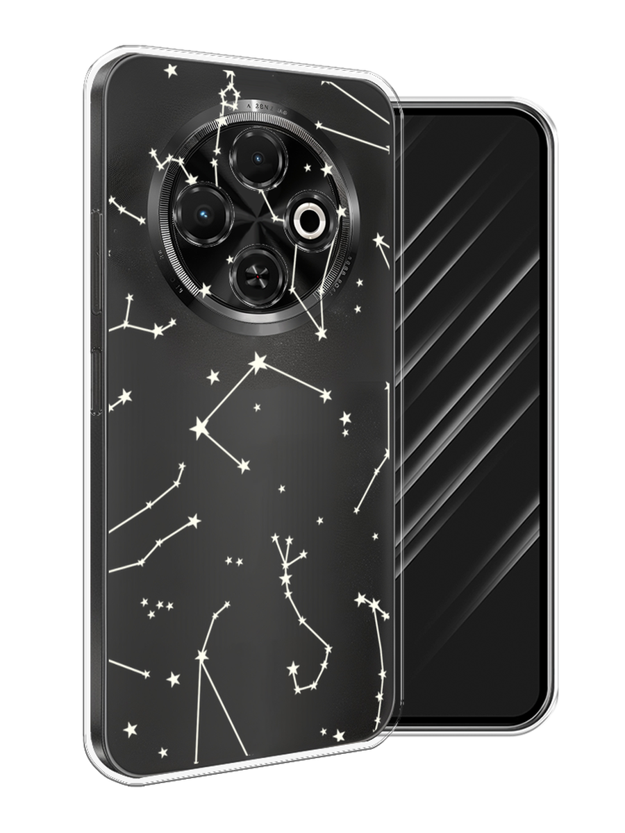 

Чехол Awog на Tecno Spark 30C "Созвездия", Прозрачный;серый;бежевый, 309250-1