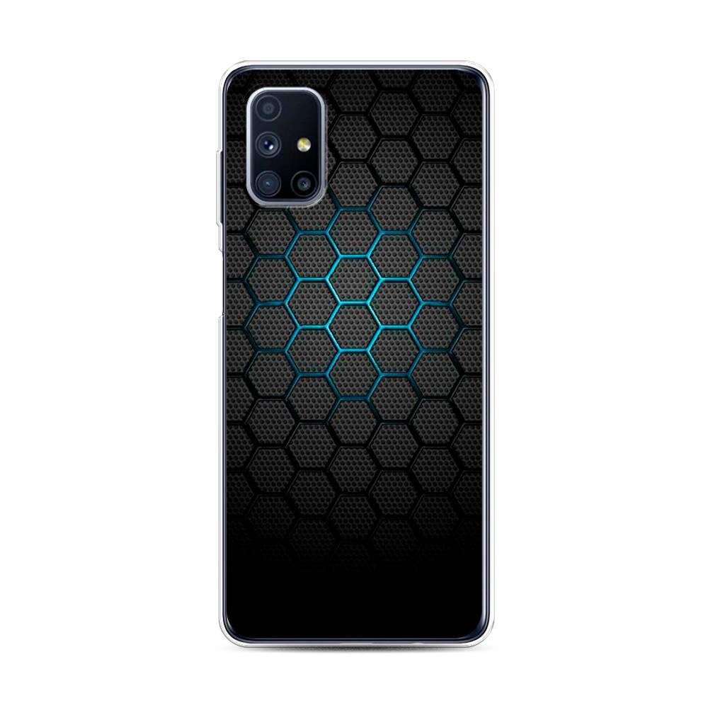 фото Чехол awog "бирюзовые соты" для samsung galaxy m31s