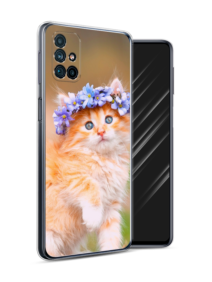 

Чехол Awog на Samsung Galaxy M31s / Самсунг M31s "Рыжий кот в венке", Коричневый;синий, 2101450-1