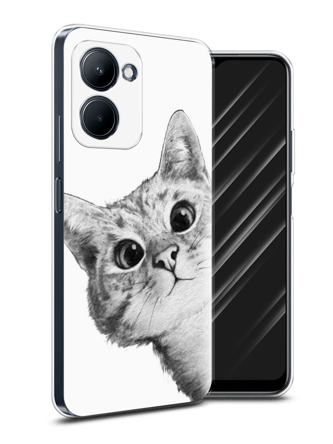 

Чехол Awog на Realme C33 "Кот рисунок черно-белый", Черный, 2511350-1