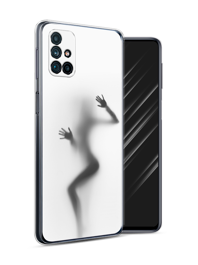 

Чехол Awog на Samsung Galaxy M31s / Самсунг M31s "Девушка в душе", Серый;белый;черный, 2101450-7