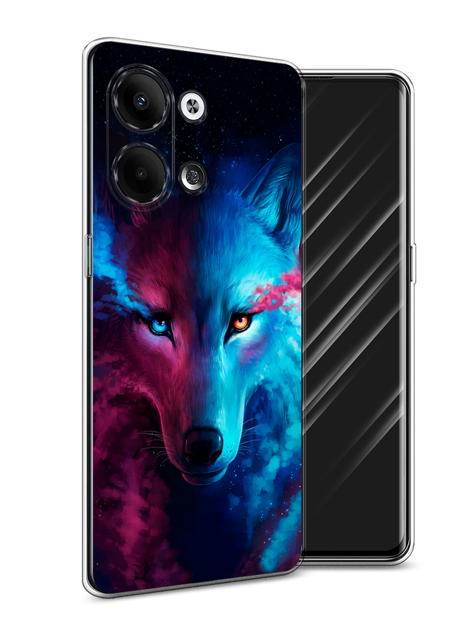 

Чехол Awog на Oppo Reno 9 "Волшебный волк", Голубой;розовый, 2512750-1