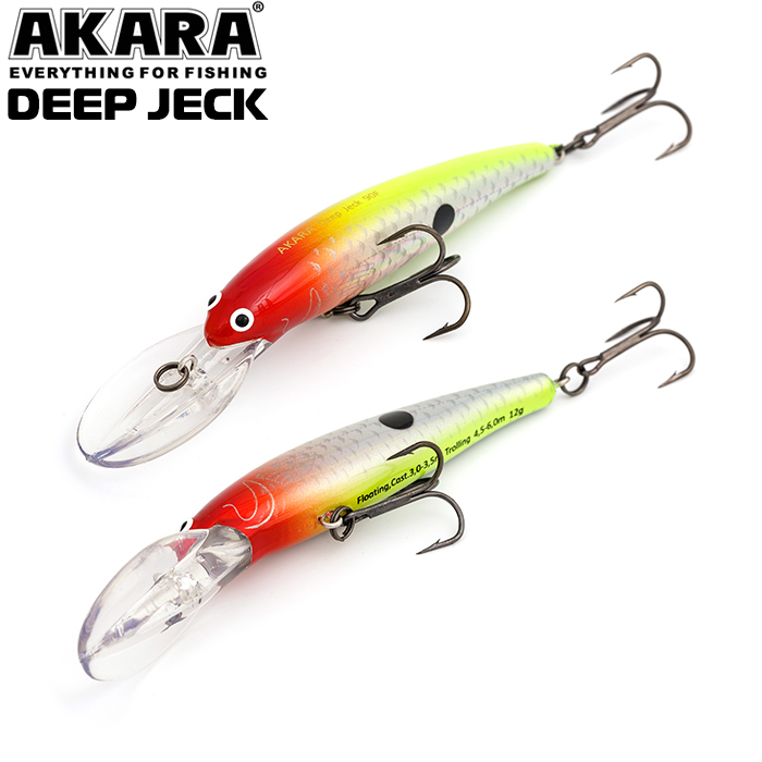 

Воблер Akara Deep Jeck 90F 12 гр 3/7 oz 3,5 in A60, Разноцветный, Deep Jeck