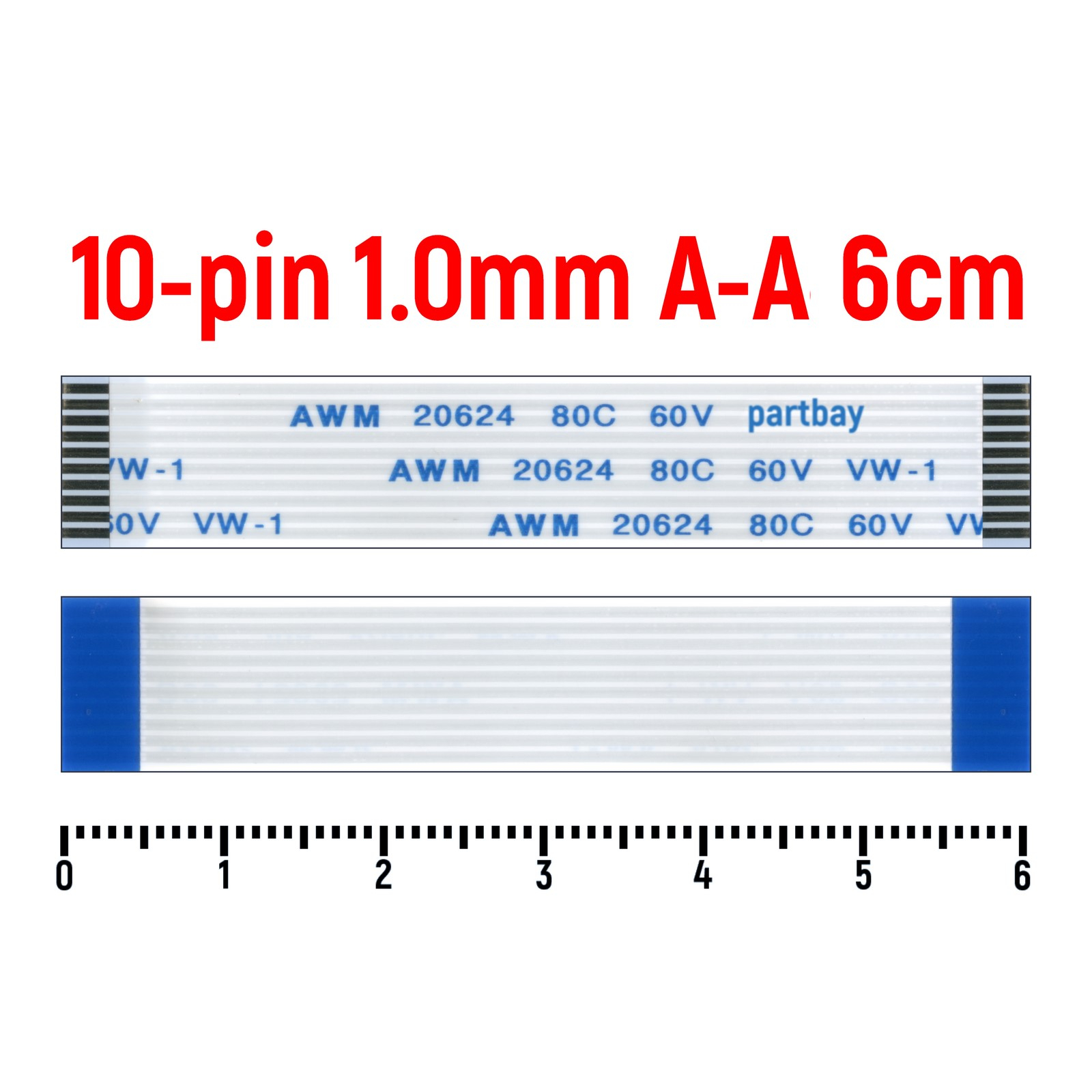 

Шлейф FFC 10-pin Шаг 1.0mm Длина 6cm