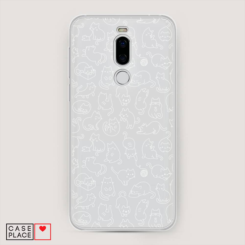 

Чехол Awog на Meizu X8 "Шкодливые котики", Черный;белый;серый, 72950-2