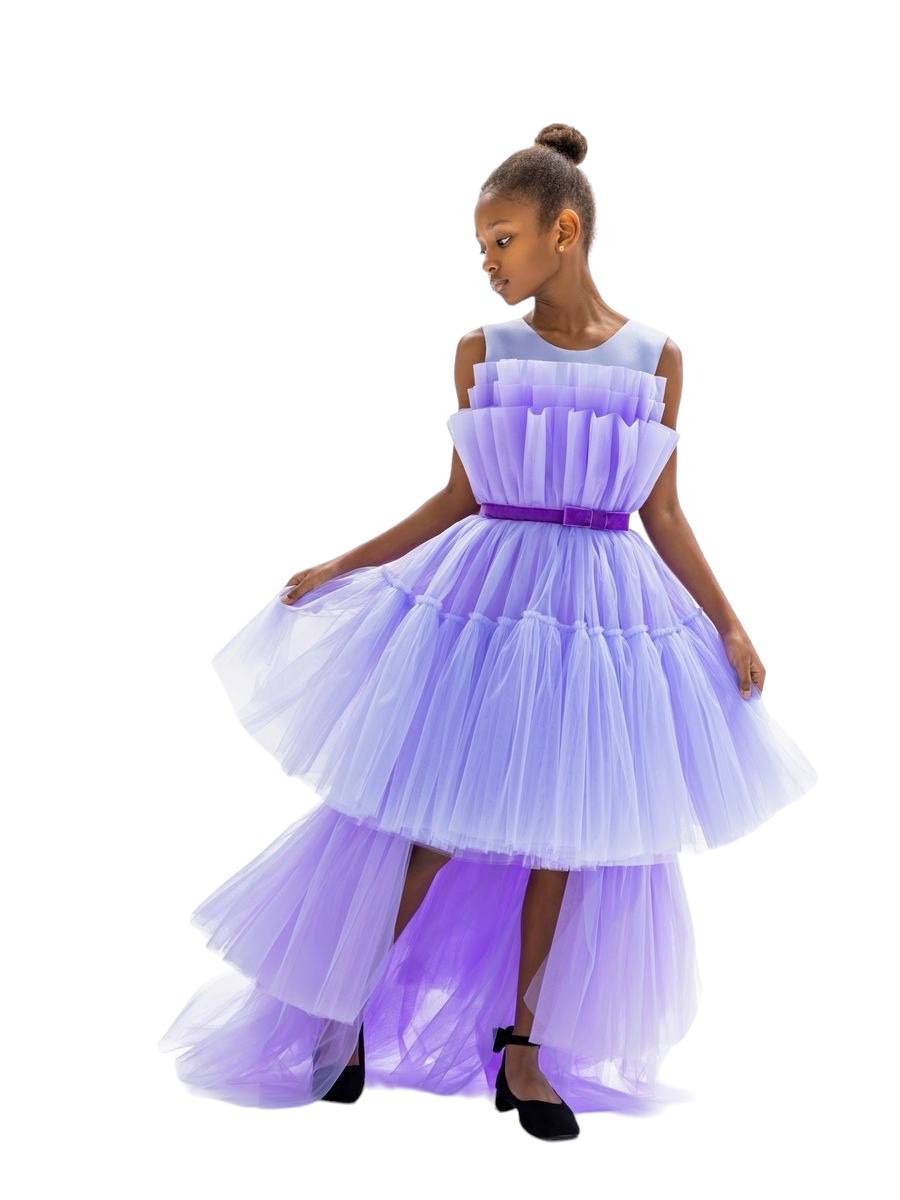 

Платье детское Роскошь с детства Милан, сиреневый-серебристый-фиолетовый, 158, Фиолетовый;серебристый, Милан