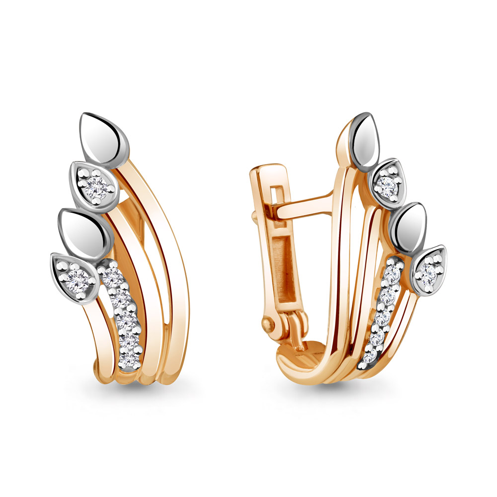 

Серьги из серебра с фианитом Aquamarine 48320А_925_з, 48320А_925_з