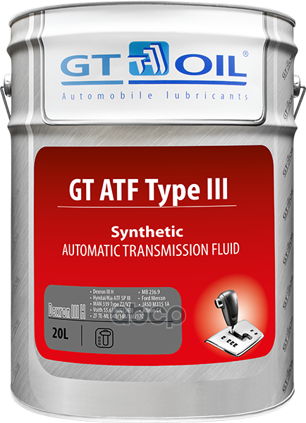 

Трансмиссионное масло GT OIL 8809059407622 ATF Type-III Dexron III H