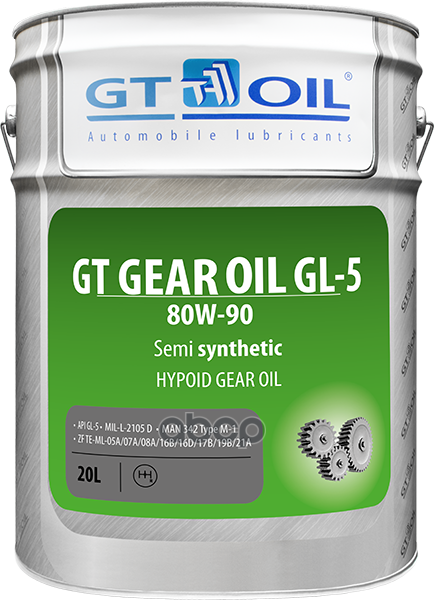 

Масло Трансмиссионное Gt Gear Oil, Sae 80w-90, Api Gl-5, 20 Л GT OIL арт. 8809059407103