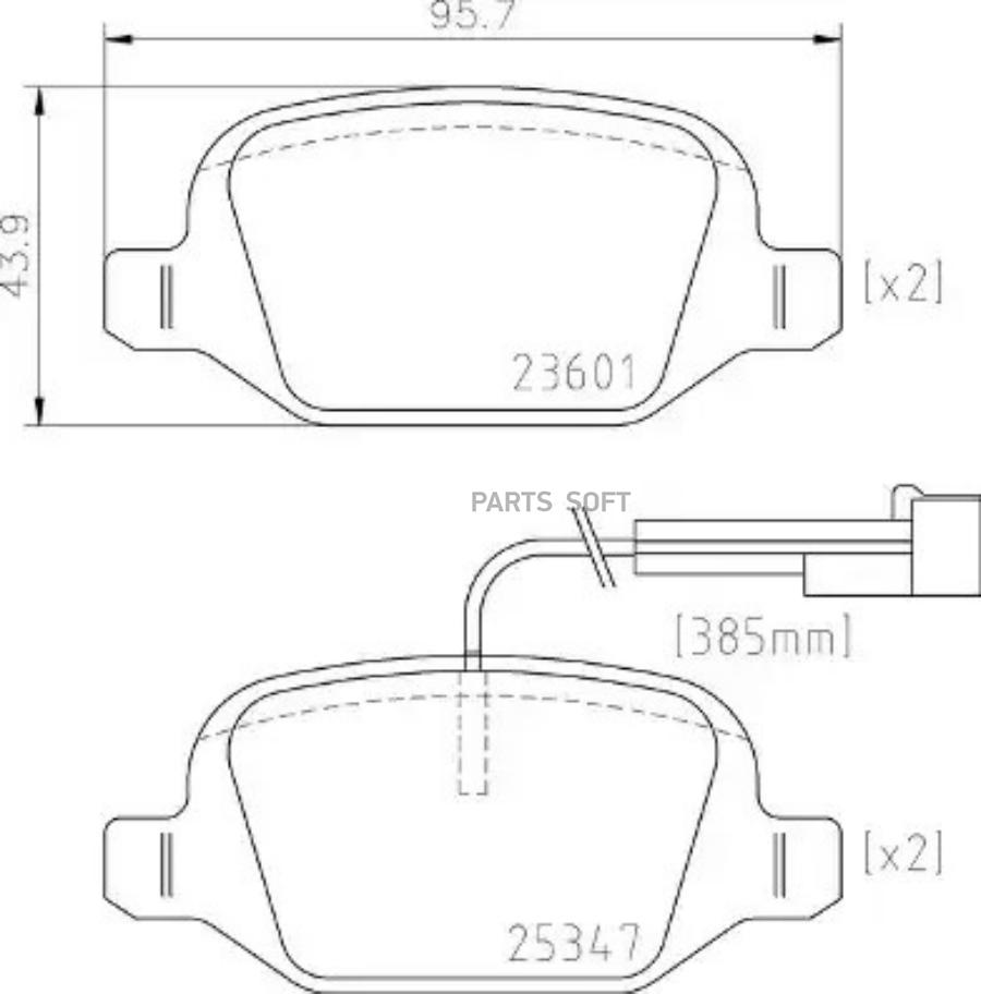 

Монтажный комплект тормозных колодок Brembo P23181