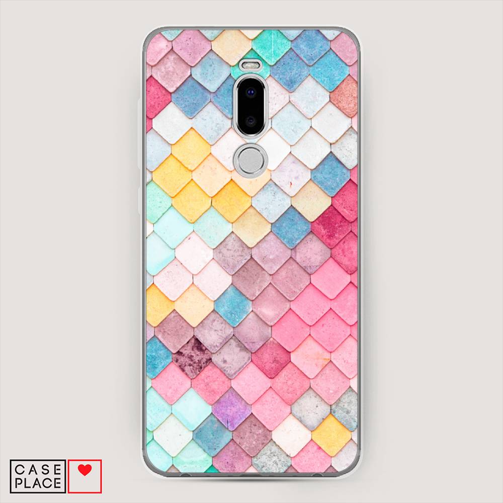 

Чехол Awog на Meizu Note 8 "Нежные ромбики", Красный, 73050-4