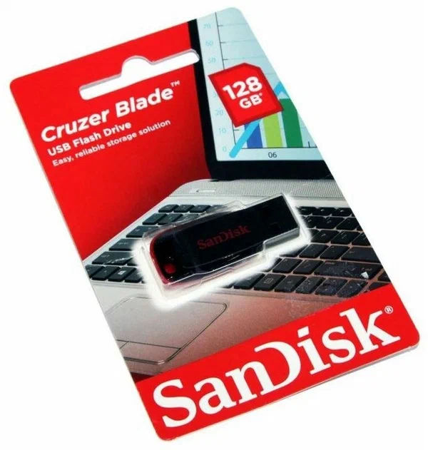 

Флешка SANDISK Cruzer Blade 128 ГБ черный (SDCZ50-128G-B35), Cruzer Blade
