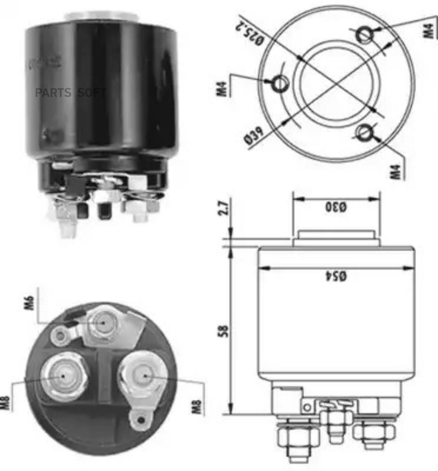 

Стартер автомобильный Magneti marelli 940113050140