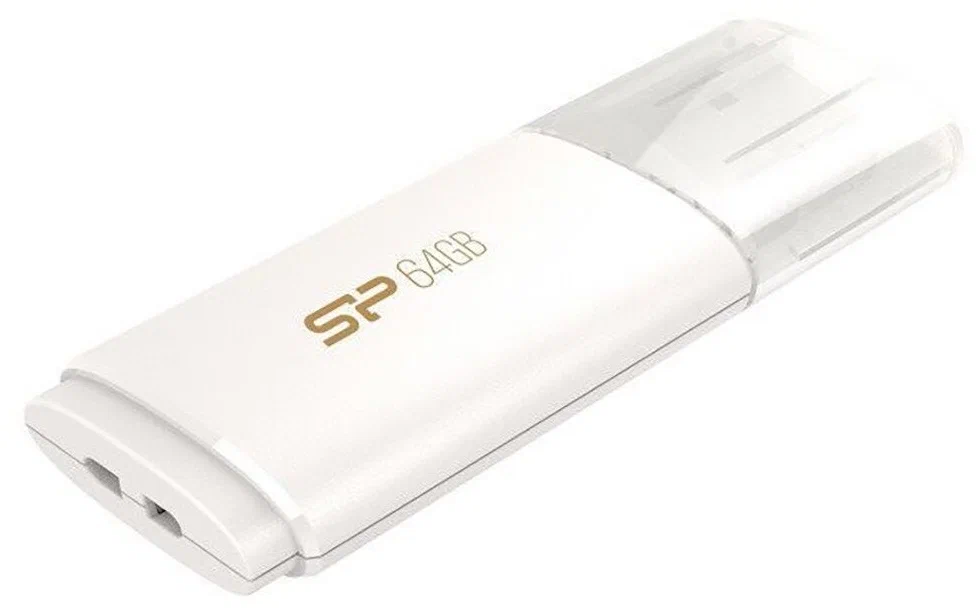 

Флешка Silicon Power Blaze B06 64 ГБ белый (sp064gbuf3b06v1w), Blaze B06
