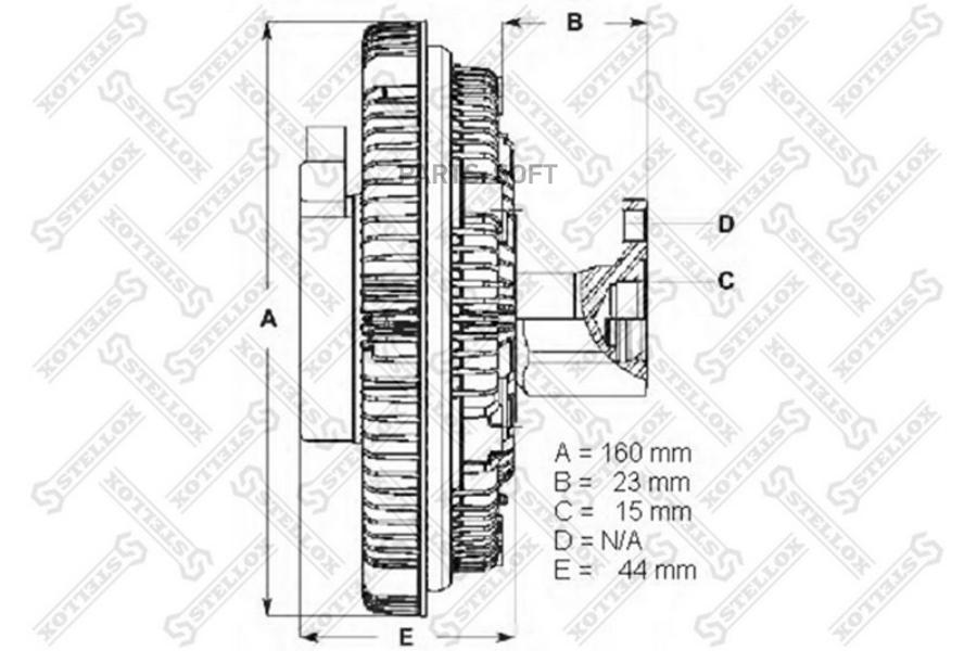

STELLOX Муфта вентилятора STELLOX 3000411sx