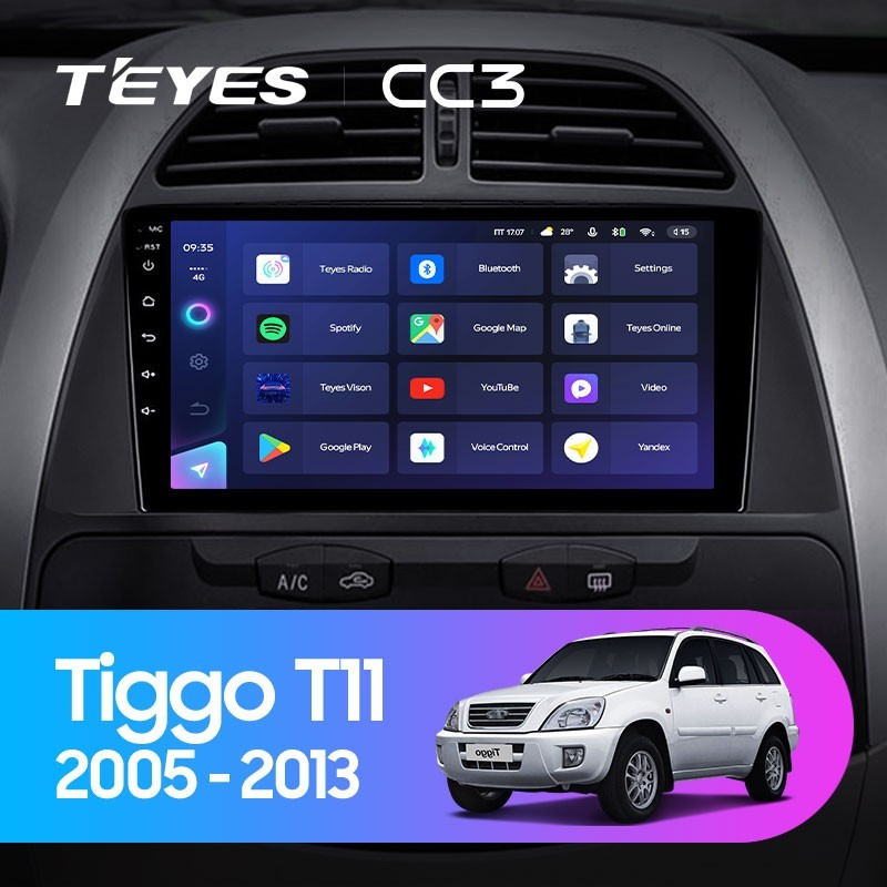 Штатная магнитола TEYES CC3L 464 Chery Tiggo T11 1 2005-2013 2880000₽