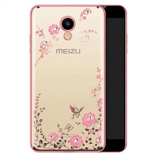 

Чехол Epik для Meizu M5 Rose Gold/Flowers, Розовый;золотистый