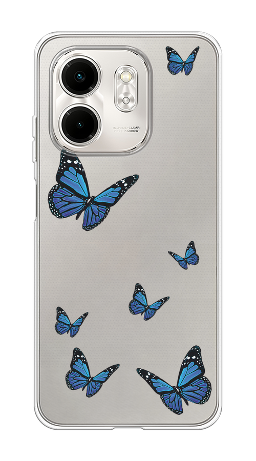 

Чехол на Infinix Smart 9/Hot 50i "Blue butterflies", Синий;черный, 3106750-1