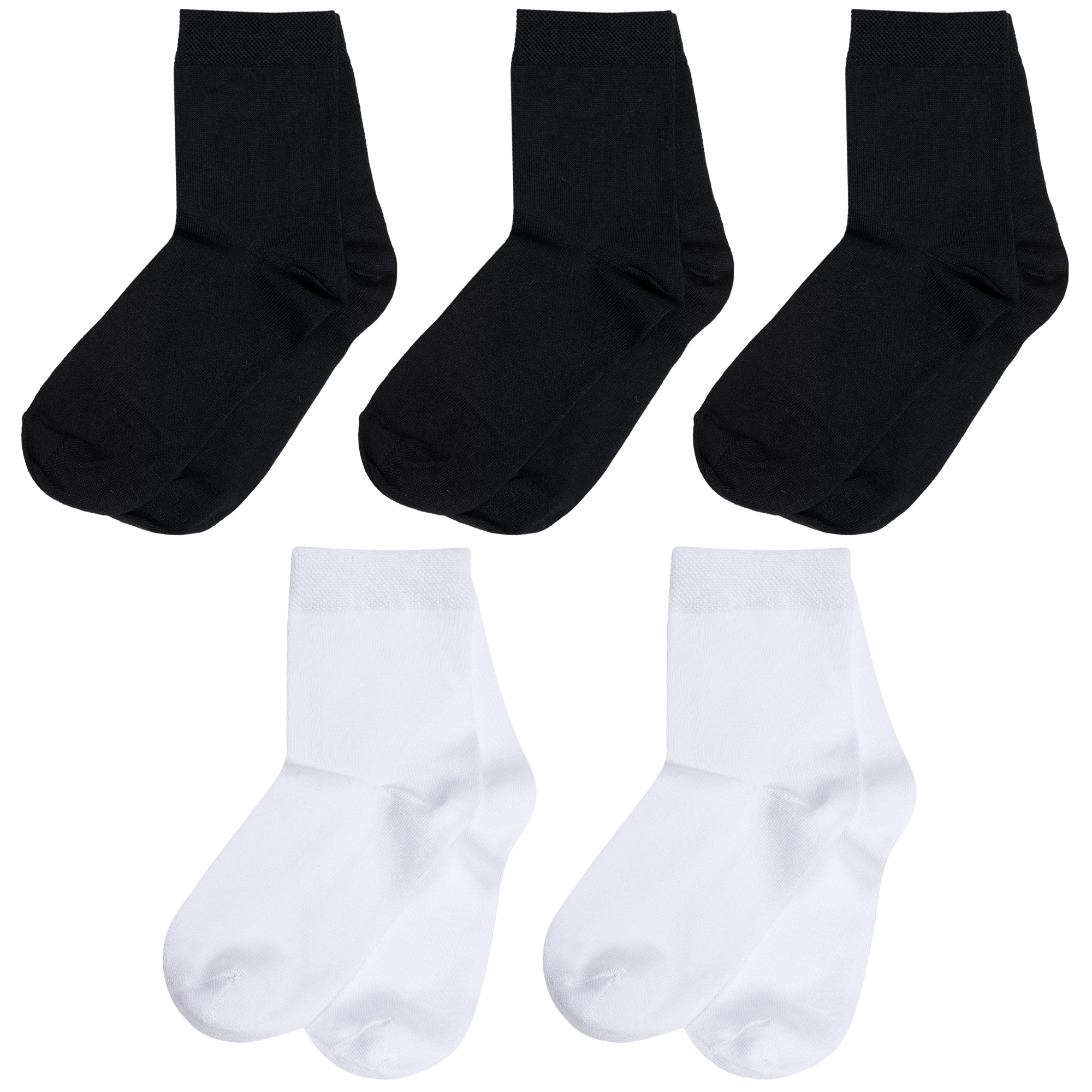 Носки детские ХОХ 5-D-1425, черный; белый, 14-16